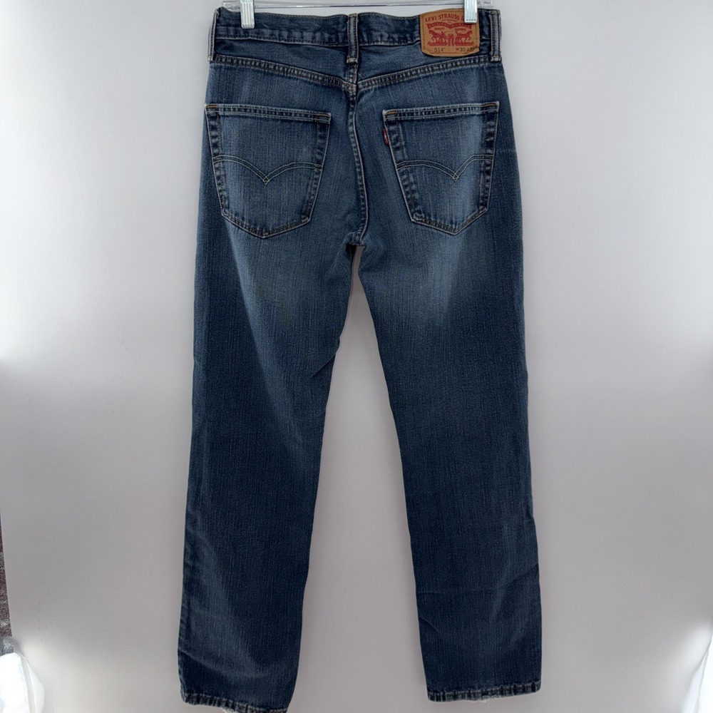 Levi's Levis 514 Straight Fit 30x32 Mid Rise Faded Blue Denim Jeans Mens Red Tab